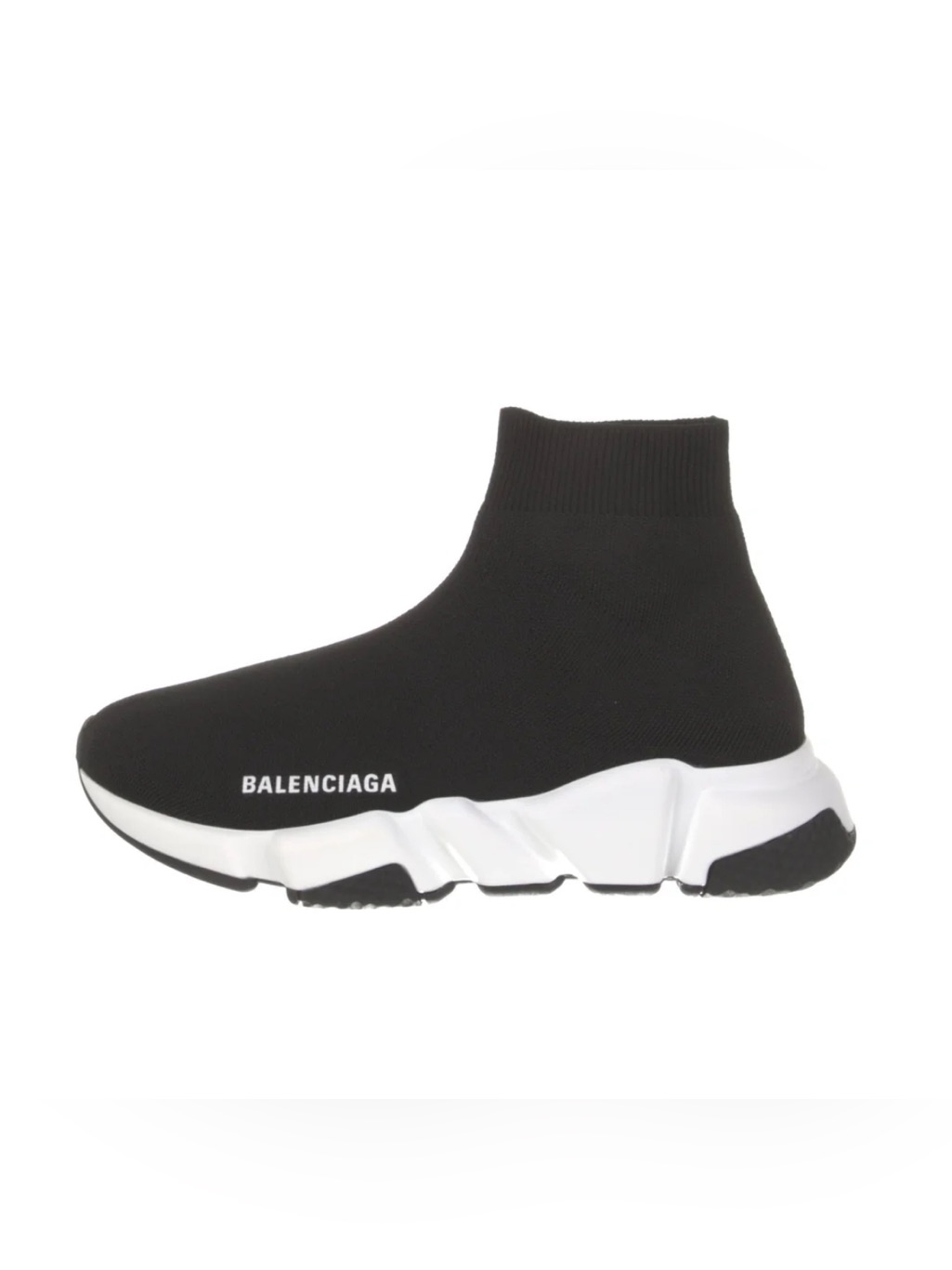 Balenciaga Black And White Sock Runner